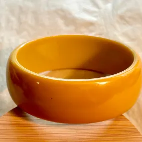 Wide Bakelite Bangle, Butterscotch Color