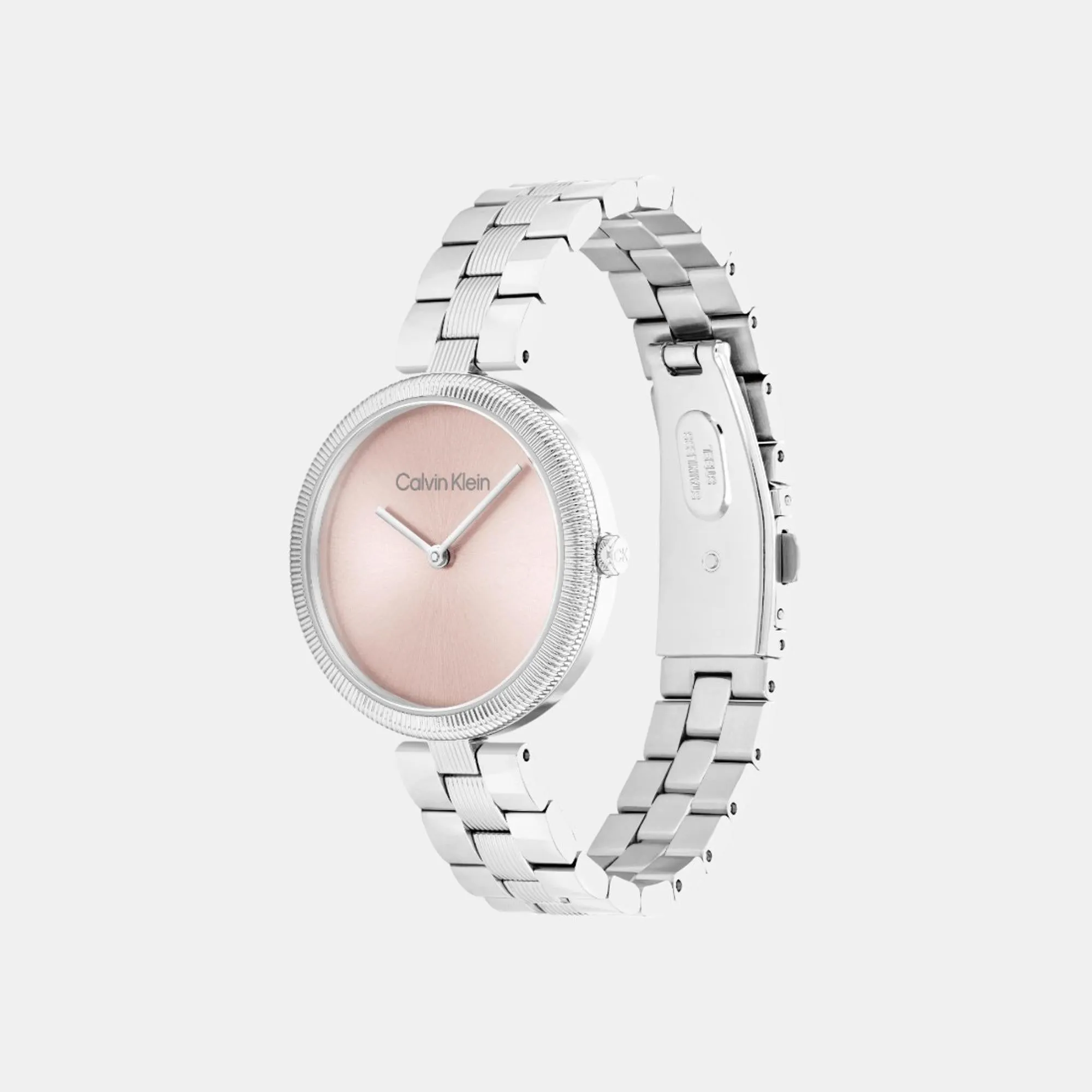 Women Quartz Analog Light Blush Dial Stainless Steel Watch 25100015