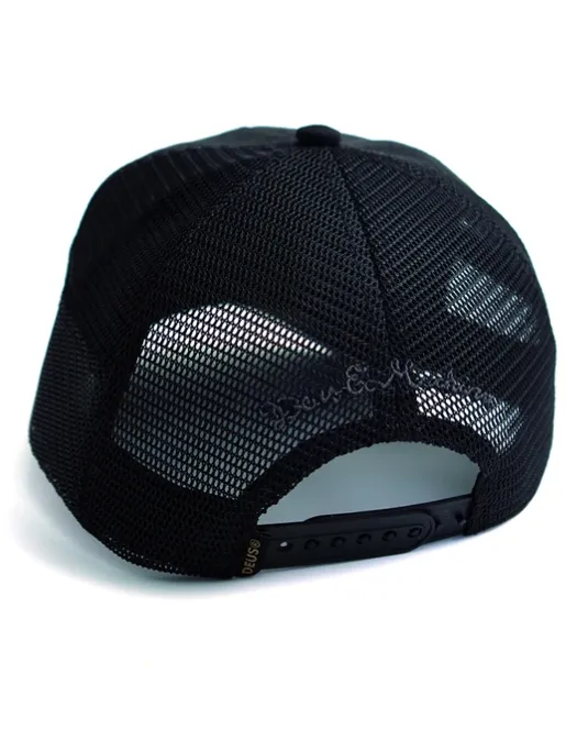 Woven Pill Trucker Black