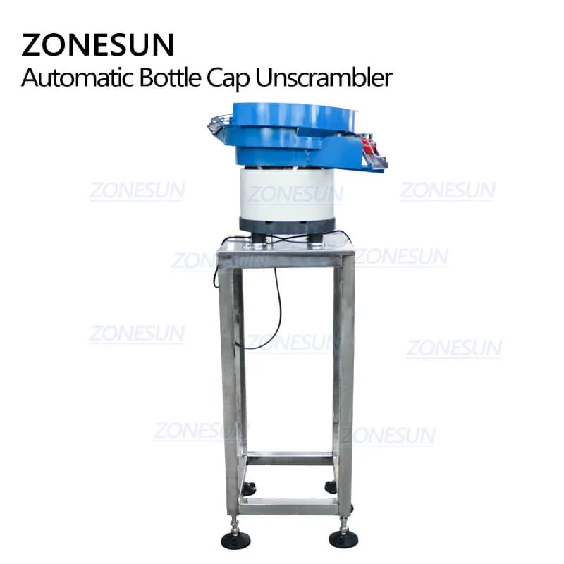 ZONESUN Automatic Customize Bulk Lid Cap Feeder Plastic Bottle Bowl Sorter Cap Feeding Machine