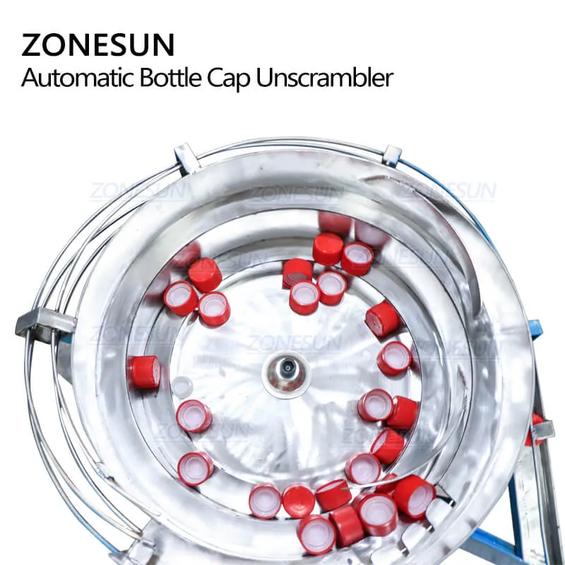 ZONESUN Automatic Customize Bulk Lid Cap Feeder Plastic Bottle Bowl Sorter Cap Feeding Machine